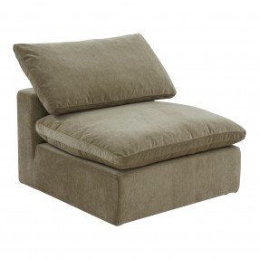Moe's Home Collection Terra Slipper Chair, Desert Sage -Front Side Angle