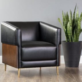 Sunpan Shylo Lounge Chair - Castillo Black - Lifestyle