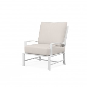 Bristol Club Chair Canvas Flax in Canvas Natural w/ Self Welt - Front Side Angle