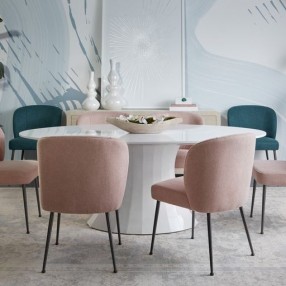 Sunpan Ivana Dining Chair in Soho Blush - Lifestyle