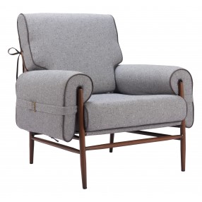 Zuo Modern Klem Accent Chair Gray - Angled 1