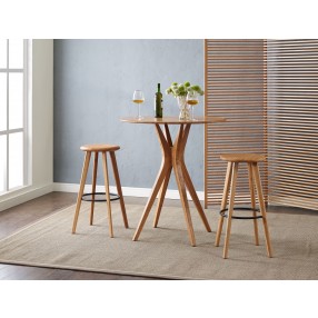 Greenington Mimosa Bar Height Stool, Caramelized - Set of Two - Lifestyle