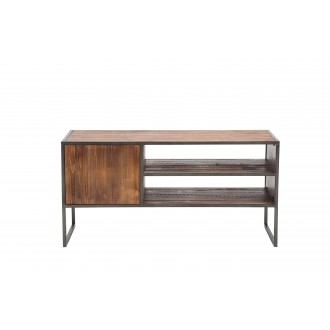Crawford and Burke Westby Natural Wood and Metal 48" TV Stand, Frontview