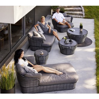 Cane-line Basket 2-seater sofa, incl. AirTouch Cushions - Graphite