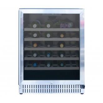 TrueFlame 24" Outdoor Rated Wine Cooler - Front and Closed