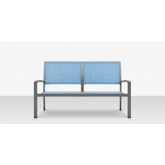 Source Furniture Fusion Aluminum Sling Loveseat front view