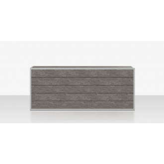 Source Furniture Mod Seat Structure - Slatted Gray Front