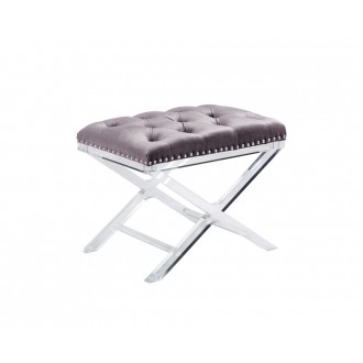 Sunpan Allura Stool in Light Grey - Angled