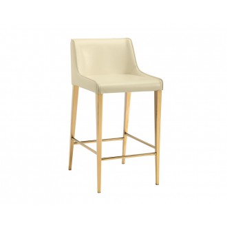 Lawrence Counter Stool - Almond - Angled View