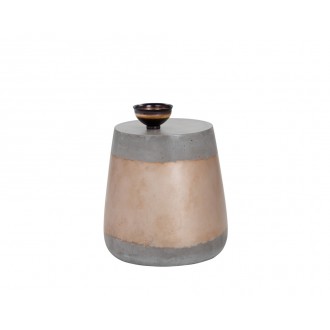 Aries Side Table - Gold - Front with Decor