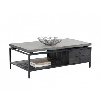 Sunpan Norwood Coffee Table - Angled with Decor