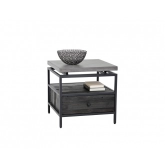  Sunpan Norwood End Table - Angled with Decor