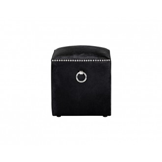 SUNPAN Phoebe Ottoman - Black, Front view