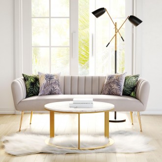 Zuo Modern Deco Sofa in Beige - Lifestyle