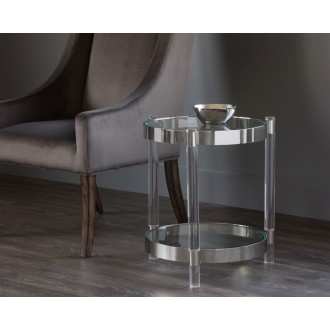  Sunpan York Side Table - Stainless Steel  - Lifestyle