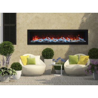 Remii 65" Deep Indoor Or Outdoor Electric Fireplace - Lifestyle 1