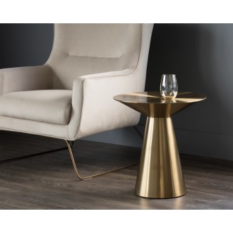 Carmel Side Table - Yellow Gold - Lifestyle