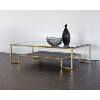  Sunpan Carver Coffee Table - Rectangular - Lifestyle