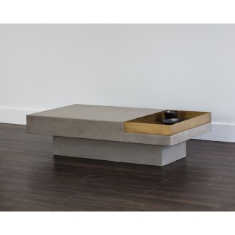 Sunpan Quill Coffee Table - Rectangular - Lifestyle