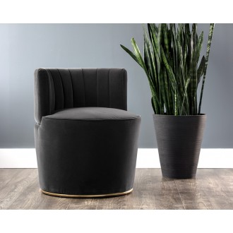 Sunpan August Lounge Chair - Shadow Grey - Lifestyle