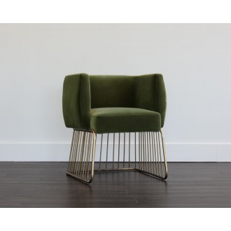 Sunpan Gala Dining Armchair - Forest Green - Lifestyle