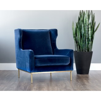 Virgil Lounge Chair - Evening Navy - Lifestyle