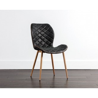 SUNPAN Lyla Dining Chair - Champagne Gold - Antique Black, Lifestyle