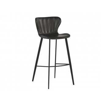 SUNPAN Arabella Barstool - Bravo Portabella / Polo Club Kohl Grey, Frontview