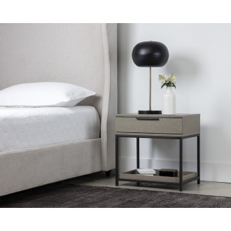 Rebel Nightstand - Black - Taupe - Lifestyle