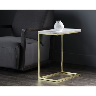 SUNPAN Amell End Table - White, Lifestyle