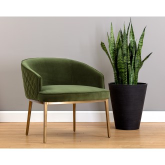 Cornella Lounge Chair - Forest Green - Lifestyle