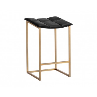 Faye Counter Stool - Bravo Black - Angled