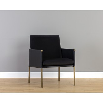 Bellevue Lounge Chair - Abbington Black / Bravo Black - Lifestyle