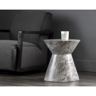 Sunpan Aastley End Table - Marble Look Grey 3