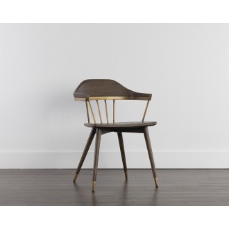  Sunpan Demi Dining Chair in Dark Brown - Lifestyle