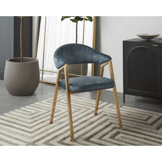 Sunpan Burgos Dining Armchair in Nono Petrol - Lifestyle