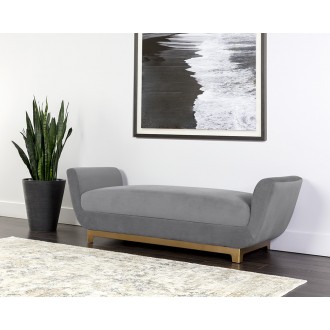 Sunpan Benicio Bench - Antonio Charcoal - Lifestyle
