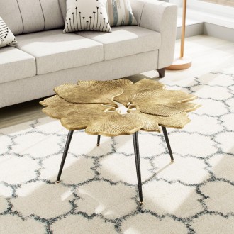 Zuo Modern Gingko Coffee Table Antique Brass - Lifestyle