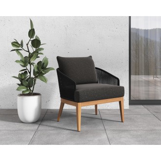 Sunpan Capri Lounge Chair In Natural And Gracebay Grey - Lifestyle