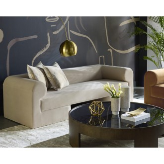 Sunpan Ionic Sofa in Meg Taupe - Lifestyle