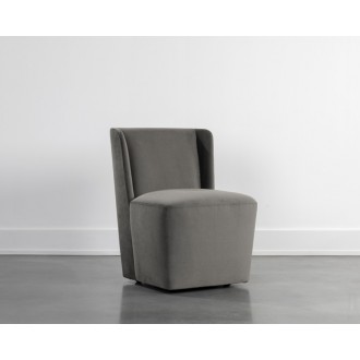 Sunpan Aamita Wheeled Dining Chair - Piccolo Pebble - Lifestyle