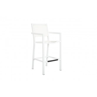 Sunset West Naples Sling Barstool - White - Angled