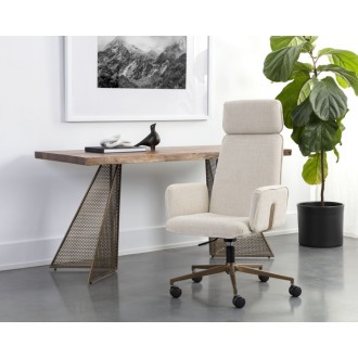 Sunpan Kalev Office Chair - Chacha Cream - Lifestyle