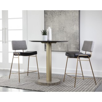 Sunpan Brinley Counter Stool Gold - Nightfall Black / Chacha Grey - Lifestyle