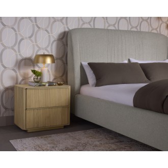 Sunpan Kalla Nightstand, Rustic Oak - Lifestyle