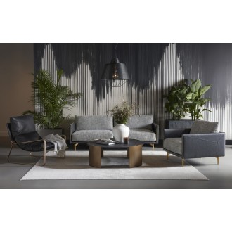 Sunpan Aashi Sofa - Nash Zebra / Coal Black - Lifestyle