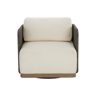 Sunpan Ravenna Swivel Armchair - Stinson Cream Front