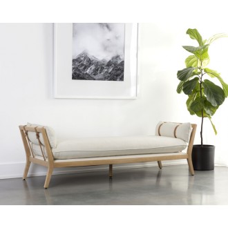 Sunpan Adelaide Daybed - Heather Ivory Tweed - Lifestyle