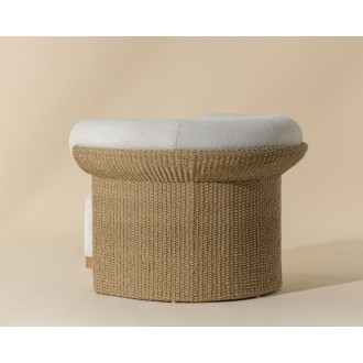 Sunpan Asos Lounge Chair - Louis Cream - Front Angle