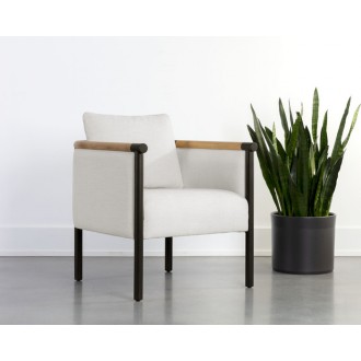 Sunpan Wilder Lounge Chair - Heather Ivory Tweed 1